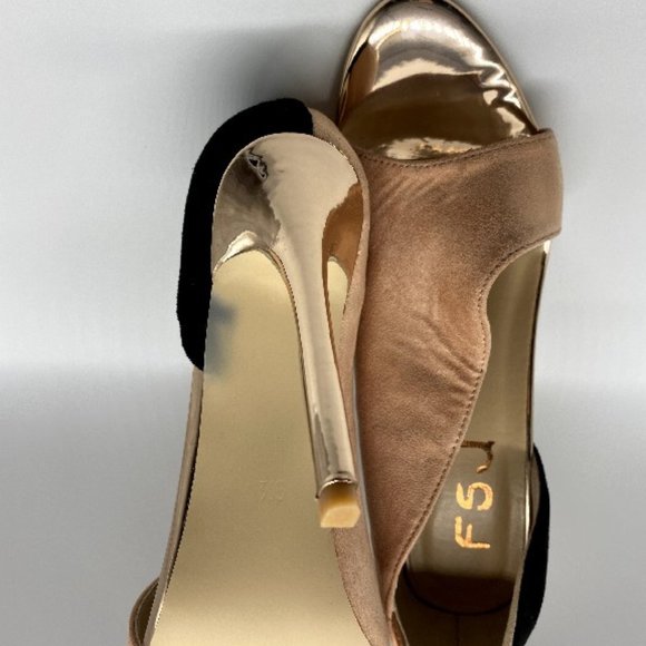 FSJ Women Sexy Peep Toe Cutout Pumps Sandals D'Ors - Picture 9 of 12